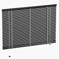 Modern Gray Venetian Blinds With Horizontal Slats And Pull Cords For Windows 3d model