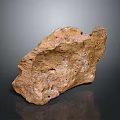Natural Wooden Stone with Rough Surface and Natural Brown Texture on Dark Background
