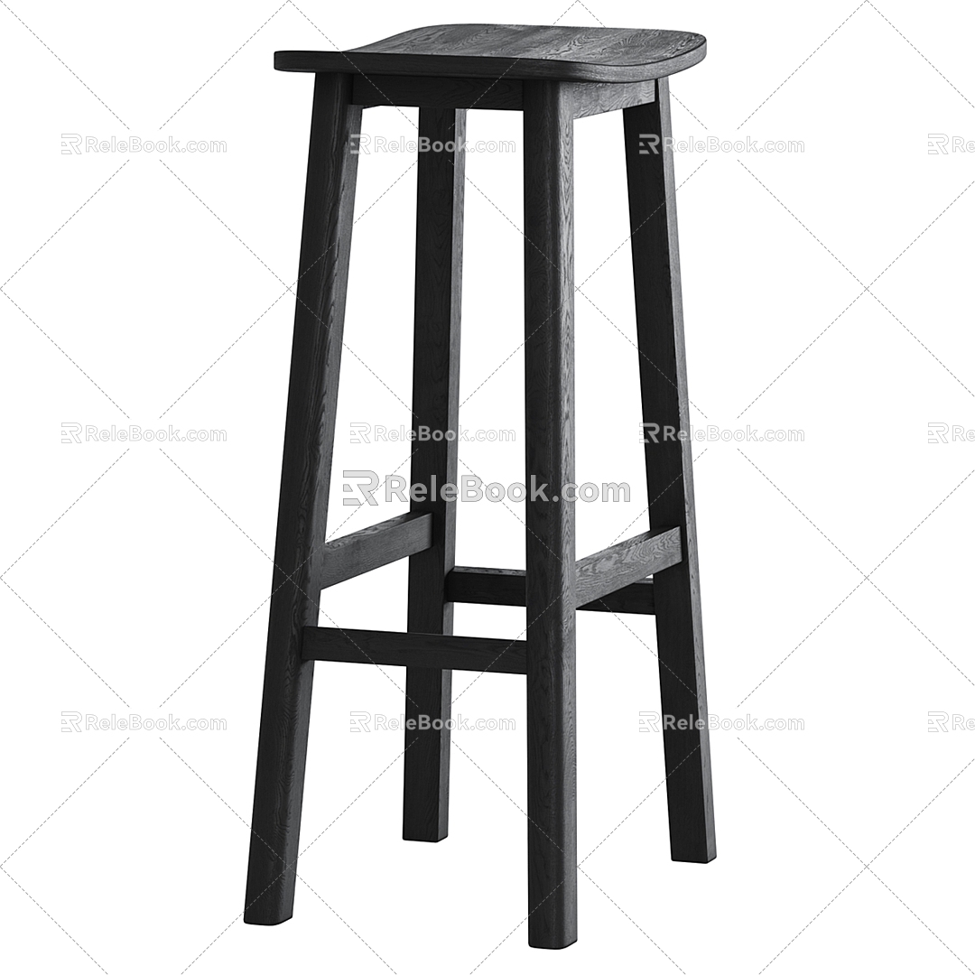 Nordic Bar Stool 3d model