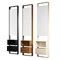 Modern Full Length Mirrors with Black Brown and Light Colored Cabinet Bases