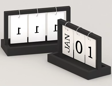 Calendar ornaments 3d model