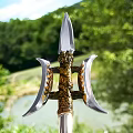 Antique Decorative Sword With Metallic Blade And Ornate Hilt Design