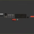 Industrial Equipment Setup With Silver Tanks Metal Frames Green Cabin And Red Machinery