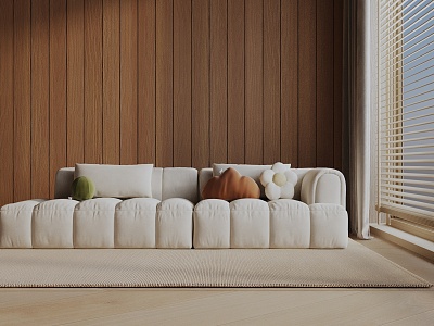 Modern three-seat sofa 3d model