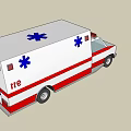 Red And White Ambulance Functional Vehicle With Medical Star Emblem And 911 Marking