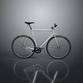 Sleek Modern Bicycle With Silver Frame Black Seat And Reflective Surface