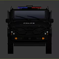 Black SWAT Military Vehicle With Armored Design Police Lights And Logo