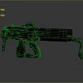 Futuristic Sci Fi Weapon with Mechanical Structure Long Barrel Grip and Armored Shell