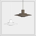 Modern Minimalist Pendant Lights in White and Brown Layered Design for Interior Spaces