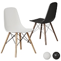 Nordic Dining Chair Combination Imus Chair 3d model