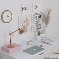 Modern Table and Chair Combination Rhys Desktop Diary Workplace 3d model