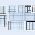 Modern window combination 3d model