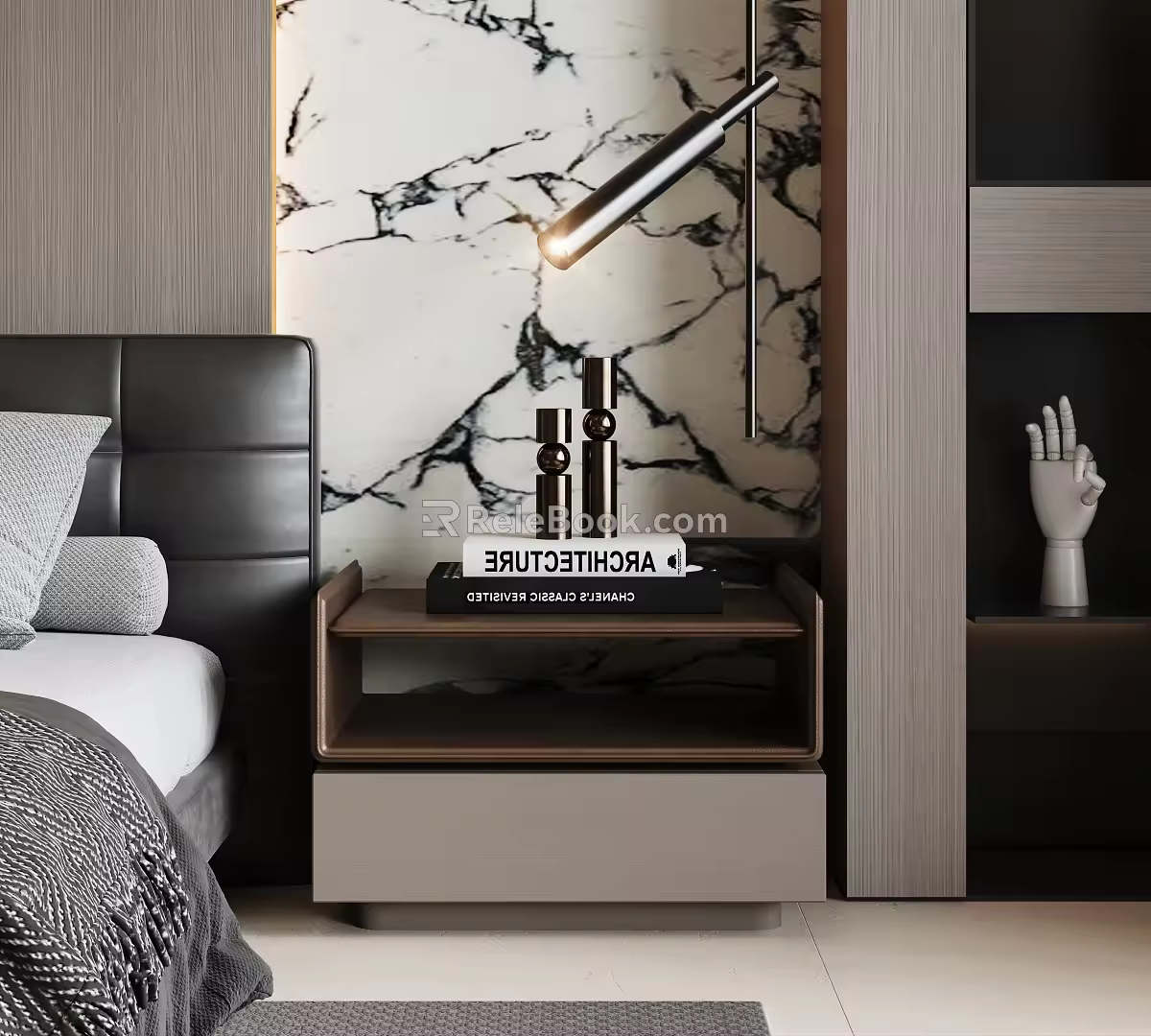 Modern bedside table 3d model
