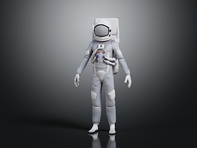 Modern Astronaut Spaceman Space Suit model