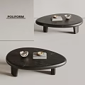 Coffee Table Marble Coffee Table Simple Coffee Table Decorations poliform 3d model