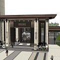 new chinese style gate 3d model