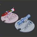 laser tower turret turntable sci-fi tower defense game tower defense sci-fi turret game turret game turret 3d model