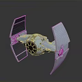 Highly Detailed TIE Fighter 3D Model Showcasing Cosmic Spacecraft Design And Structure