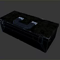 Black Rectangular Toolbox With U Shaped Handle And Secure Latches For Home Use 3d model