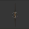 Medieval Style Sword With Long Metal Blade And Golden Hilt Design