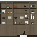 Log bookcase 3d model