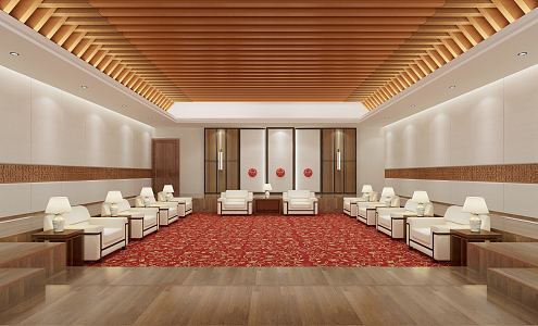 New Chinese Reception Room VIP Room 3d model