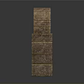 Ancient Stone Arch Door With Wooden Panel Iron Bars And Metal Knocker