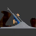 Industrial Hand Woodworking Plane With Metal Construction And Wooden Handle For Professional Carpentry