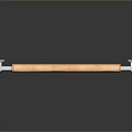 Wooden Towel Hanger For Daily Necessities With Metal Rod And Smooth Surface