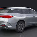 Silver Station Wagon Car Featuring Sleek Modern Exterior And Alloy Wheels