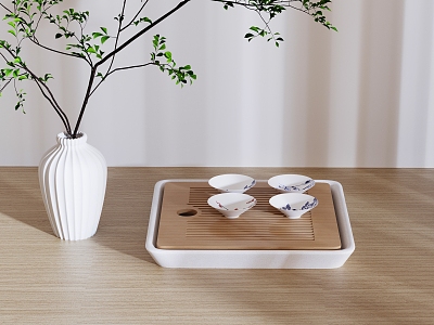 Modern Tea Set Tea Tray model