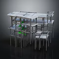 Modern Metal Storage Shelving Unit With Multiple Open Layers And Green Accents