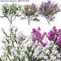 Colorful Artificial Flower Decorative Ornament Set with Green Foliage and Assorted Colored Petals