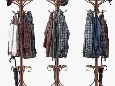 Clothes Hanger Coat Rack Clothes 3d model