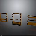 Wooden Gun Storage Racks With Central Rifle Holder And Display Shelves