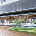 modern architecture forest architecture landscape demonstration area landscape 3d model