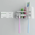 Modern Toothbrush Toothpaste 3d model