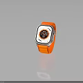 Smart Watch With Orange Nylon Strap Digital Display And Modern Design