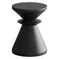 Modern Minimalist Side Tables with Stacked Cylinder Design in Pastel Pink Black and Beige