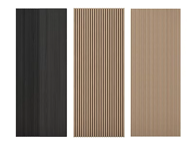 Different Colored Vertical Striped Wall Paneling In Black Brown And Light Brown 3d model