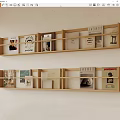 Log Bookshelf 3d model
