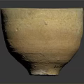 Handmade Natural Yellow Ceramic Bowl With Textured Surface For Daily Household Use