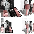 Stylish Headphones And Speakers In Pink Black Silver With Display Stand