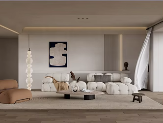 Silent Living Room Furniture 3d model
