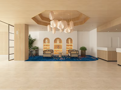Modern Hall 3d model