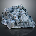 Scenic Rock Landscape Featuring Gray Color Irregular Textured And Bumpy Surface 3d model