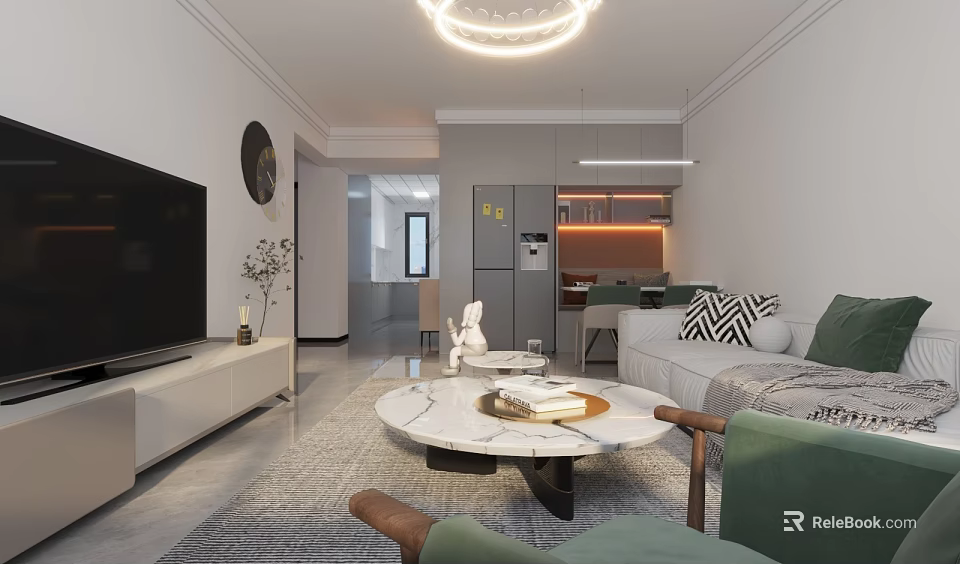 Modern Stylish Minimalist Bathroom With Window In Spacious Open Plan Contemporary Family Home Interior Design 3d model 