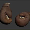 Brown Leather Boxing Gloves As Daily Living Essentials For Training And Fitness