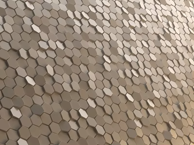 Modern Geometric Hexagonal Tile Wall Design With Decorative 3D Textured Pattern 3d model