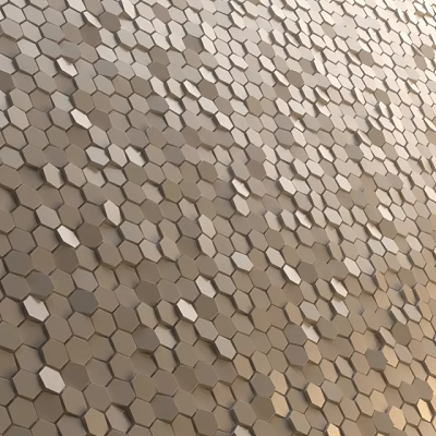 Modern Geometric Hexagonal Tile Wall Design With Decorative 3D Textured Pattern 3d model